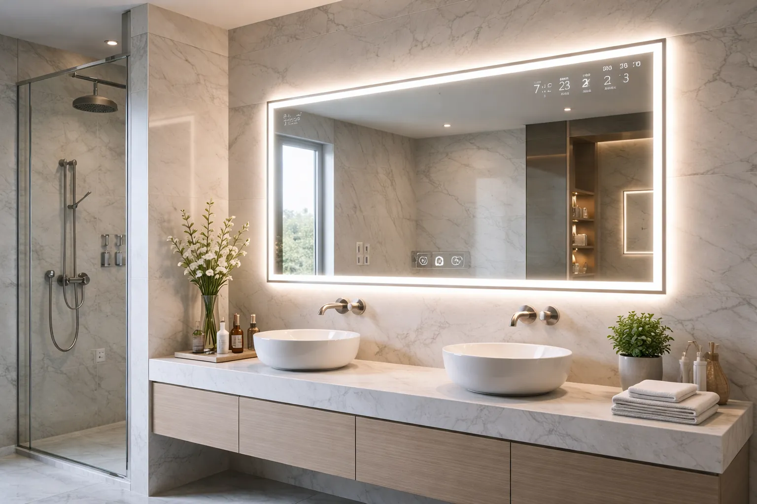 Comparatif miroirs LED connectés 2026 — HOMCOM, Dripex, YOLEO