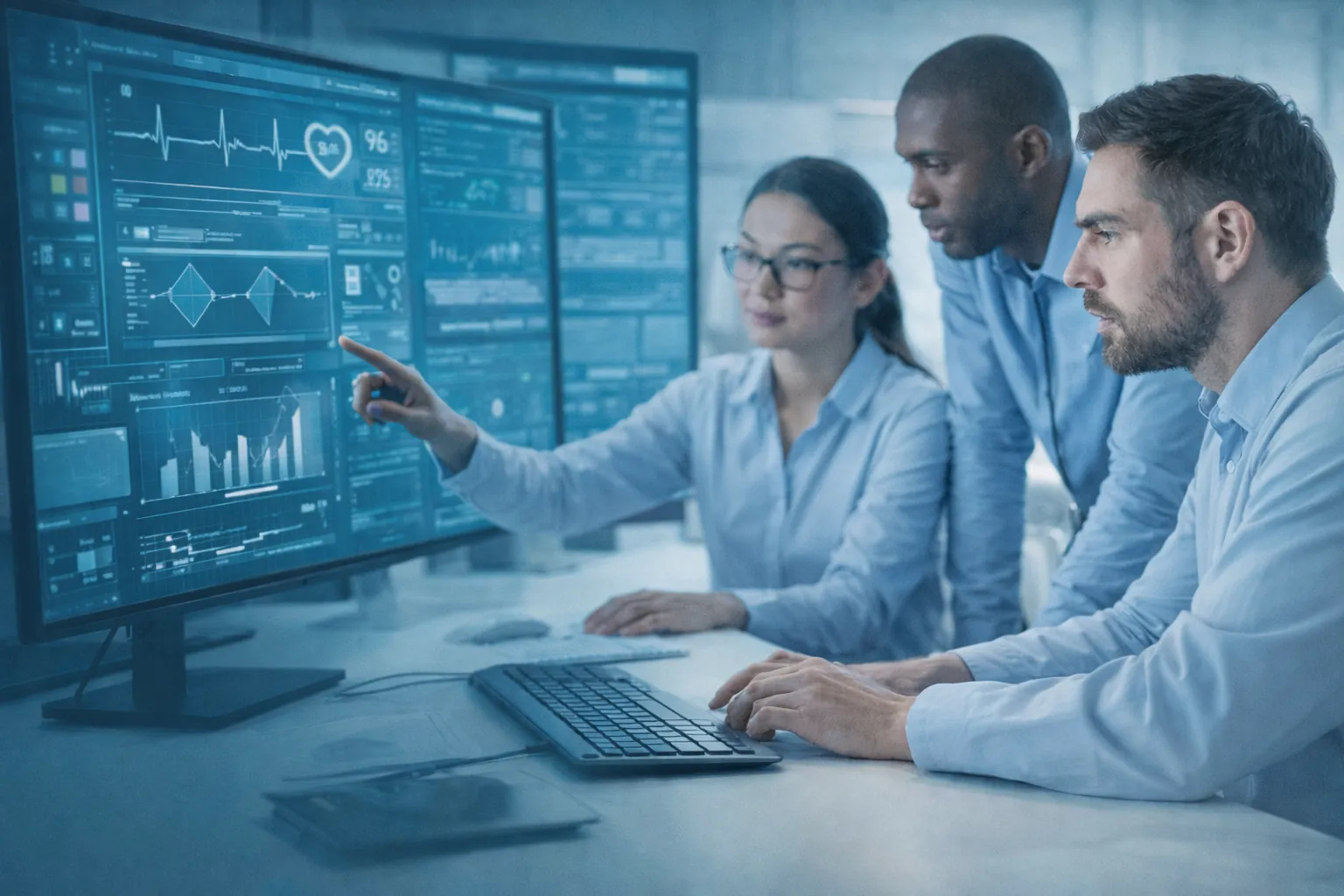 David LE VERGE, fondateur de MySentinelSolutions, testant une montre connectée santé